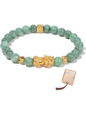 Green Real Jade Wealth Bracelet for Women - Attract Luck & Prosperity Jewelry